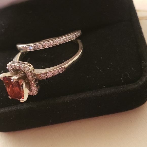 Wedding set garnet with 💎 ♦️ - Picture 4 of 9